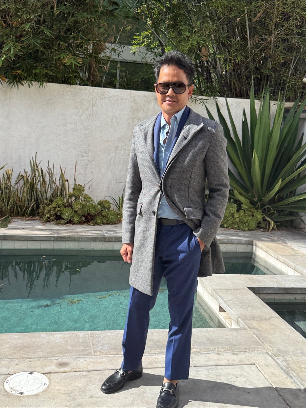 Theory Men's Gray Overcoat with
